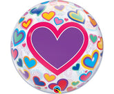 Μπαλόνι Bubble Happy M(HEART)M Day 56 εκ Φουσκωμένο Με Ήλιο